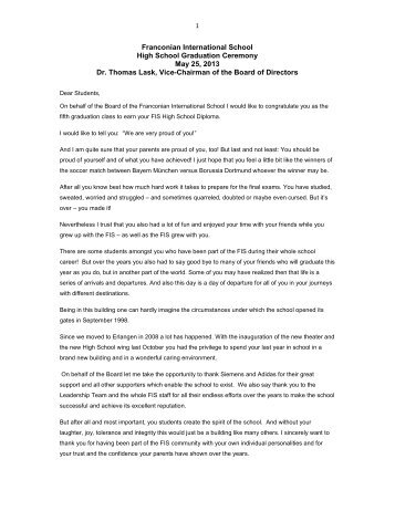 Speech for Graduation Ceremony – Fashion dresses